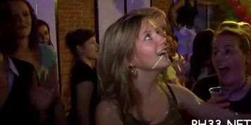 Blonde girl sucking dick with cream