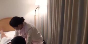 jap massage chick doogystyle sex on bed