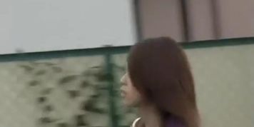 Soft nosy doll flashes her vagina when someone grabs her jeans skirt