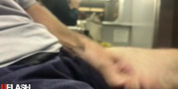 Asian woman on train