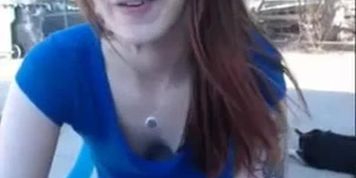 Slut Playing Outdoors