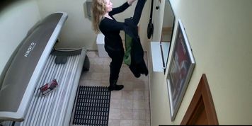 Slow Pussy Masturbation in Solarium Tube - video 1 (Hiddencam___)