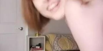 Citcalagretni Undress play with full ass view of purple dildo riding on book