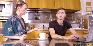 Russian blondie is going to get screwed by a younger dude