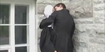 Slutty french nun fucked outside porno part1