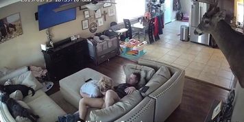 IPCAM &ndash; Hot British Couple Has Sex On The Sofa