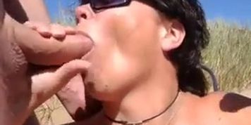 Mature takes double facial