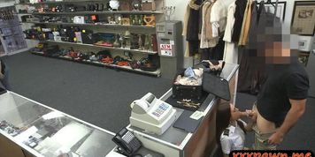 Hot stewardess nailed by pawn keeper to earn extra cash