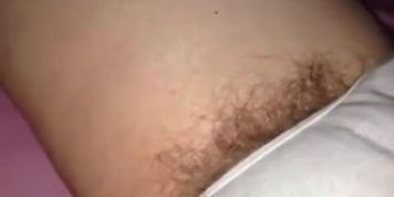 Her bulging hairy pussy and soft boob