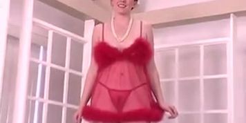 Sexy lady with big boobs gets her shaved pussy exposed