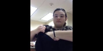 Girl At Work Shows Off Her Monster Tits