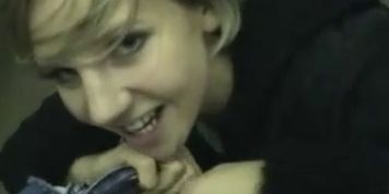 young couple is filming while having fun