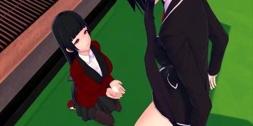 FUTA DATE A LIVE Kurumi X Kakegurui Yumeko Jabami (3D HENTAI)