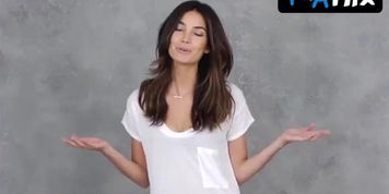 Lily Aldridge Breasts,  Underwear Scene  in Victoria's Secret T-shirt Bra