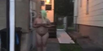 Naked public fun while neighbors party 