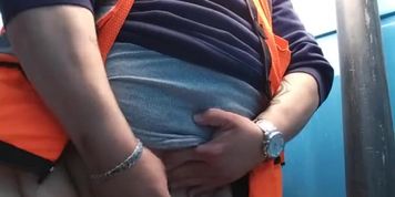 Chubby masterbating at work