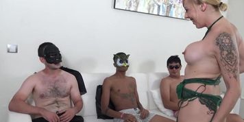 The time has come! Horny mommy Perla and HER FIRST GANGBANG