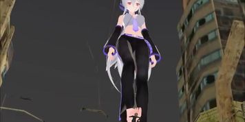 MMD Giantess - cruel Haku