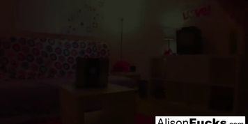 Alison Tyler masturbates in bed