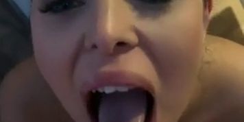 Glamino Girls - Kira does blow job on the balcony (Kira Queen)