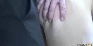 LOAN4K. Naughty agent tells adorable girl that she cant get credit
