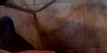 Young man pee