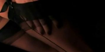 BEAUTIFUL LADY IN BLACK NYLONS TEASE - video 1 (Jacqueline Back)