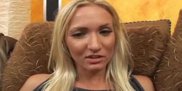 Hot Blonde works on Big Cock