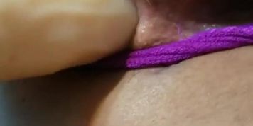 Fucking myself in the ass, close up