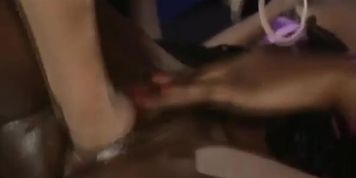 Elastic pussy African gets DP'd