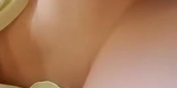 Teen play with her new pink toys