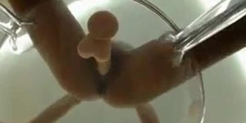 Blonde girl and fun with dildo
