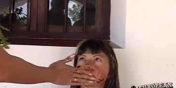 Cruel mistress play with her sexslave