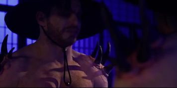 Real Life Hentai - Kitana gets jizzed by 2 DEMONS after a huge ninja fight