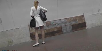 Best upskirt video of a blonde wearing a hot thong