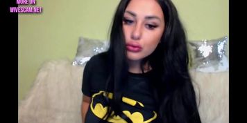 Hot sexy big tits babe deep throating big cock