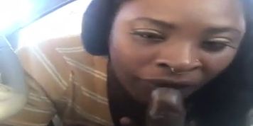 Suck daddy BBC N THE CAR ON THE FREEWAY
