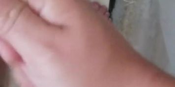 Jerking off in the shower