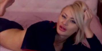 No sound - Blonde Teasing on Webcam