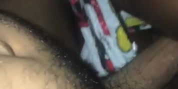Thick ebony takes dick till I nut all over her chocolate ass and hot brown pussy 
