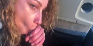 Public blowjob in the bus with my 18 years old gf and cumswallowing (Angel Emily, Mike Angelo)