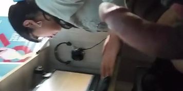 Cum next to girl in computer lab
