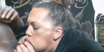 Buxom Brunette Milf Deepthroats A Big Black Cock On Webcam Video