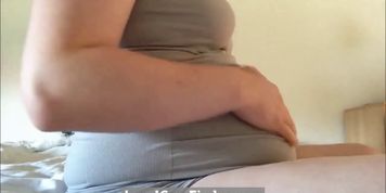 hot pregnant belly close up