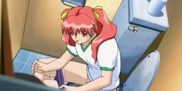 hentai redhead fucked in restroom by perv