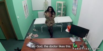 Patient in fishnets fucking in fake hospital