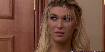 Trans babe making love