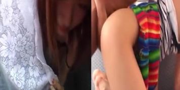 Dual picture porn as the cute Asian takes it (Nestee Shy)