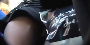 Candid upskirts shot on the bus