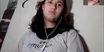 Watches me jerk for a while